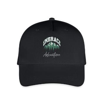 Embrace Adventure Mountain Logo - Organic Kids’ Baseball Cap - black - Front