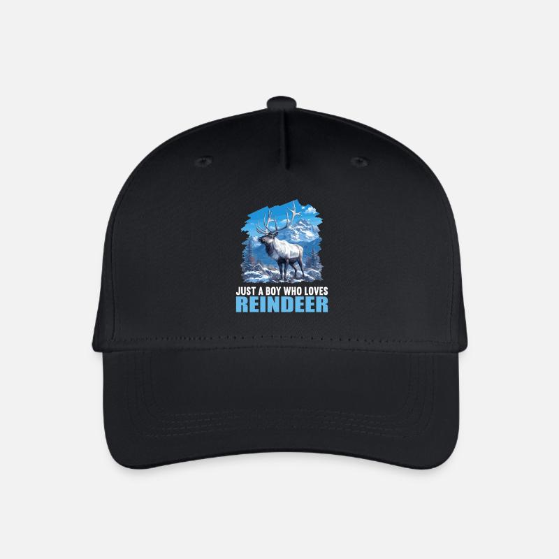 Rentiere Rentier - Kinder Bio Basecap - Schwarz