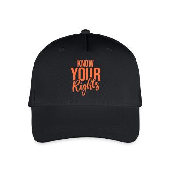 Know Your Rights Aktivismus Gerechtigkeit Freiheit - Kinder Bio Basecap - Schwarz - Vorne