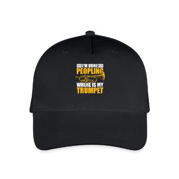 J’en ai fini de jouer du monde trompettiste - Casquette de baseball bio Enfant - noir - Devant