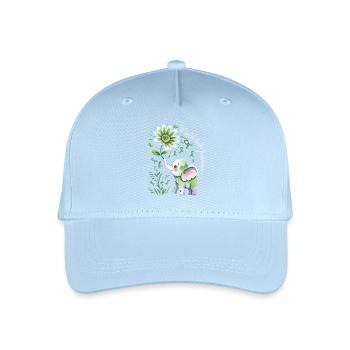 Éléphant pour la sensibilisation à la santé mentale - Casquette de baseball bio Enfant - bleu clair - Devant