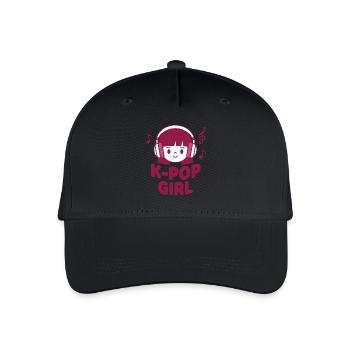 Fille K-Pop Musique coréenne mignonne Ambiances anime Kpop - Casquette de baseball bio Enfant - noir - Devant