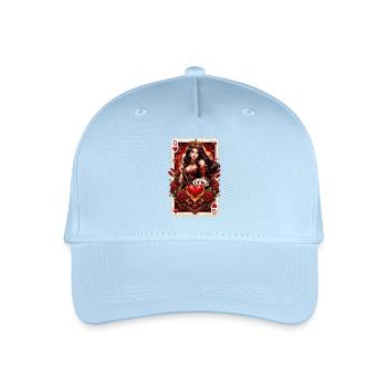 Playing Card Queen of Hearts Couple Valentine's Day No. 2 - Organic Kids’ Baseball Cap - light blue - Front