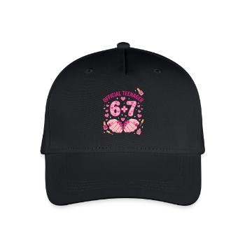 Offizieller Teenager Hearts & Nails 67 13. Geburtstag - Kinder Bio Basecap - Schwarz - Vorne