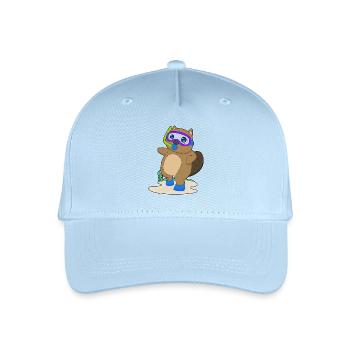 Beaver Diver Snorkel Diving - Organic Kids’ Baseball Cap - light blue - Front