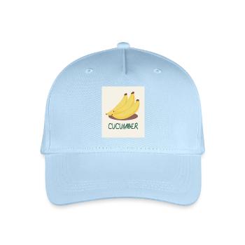Concombre Banana – Jeu de mots amusant - Casquette de baseball bio Enfant - bleu clair - Devant