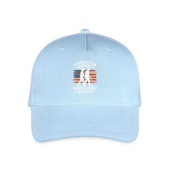 Senior Discount Ruhestand Humor - Kinder Bio Basecap - Hellblau - Vorne