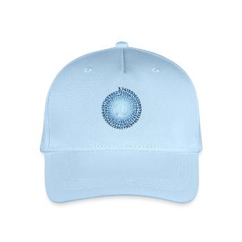 Pi Symbol mit Zahlen Spirale | Zahl 3.1415 - Kinder Bio Basecap - Hellblau - Vorne