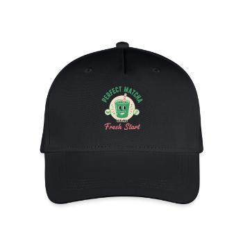 Perfect Matcha Fresh Start Matcha Tea Lover Green - Kinder Bio Basecap - Schwarz - Vorne