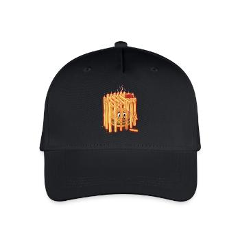 burger_pommes_gefaengnis - Kinder Bio Basecap - Schwarz - Vorne