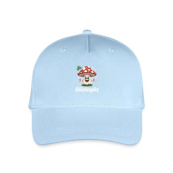 Glückspilz Lustiger Süßer Glückspilz Cartoon - Kinder Bio Basecap - Hellblau - Vorne