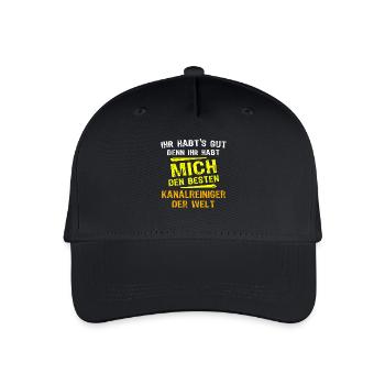 Sewer Cleaner Gift - Organic Kids’ Baseball Cap - black - Front