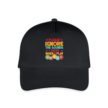 Bingo Game Please Ignore The Sounds When I Play - Kinder Bio Basecap - Schwarz - Vorne