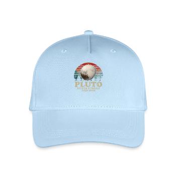 Never Forget Pluto Vintage Retro Space Design - Kinder Bio Basecap - Hellblau - Vorne