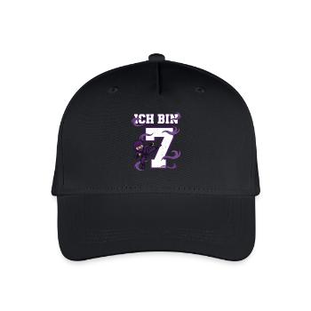 Ich bin 7 Ninja 7. Geburtstag Lila Karate - Organic Kids’ Baseball Cap - black - Front