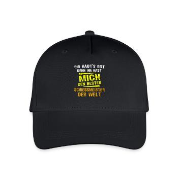 Shooting Master Gift - Organic Kids’ Baseball Cap - black - Front