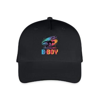 B-Boy Breakdance Streetstyle Breakdancer - Organic Kids’ Baseball Cap - black - Front