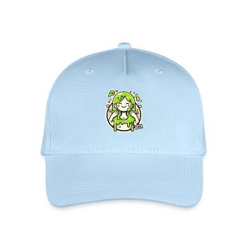 Lime Slime Girl Illustration - Kinder Bio Basecap - Hellblau - Vorne