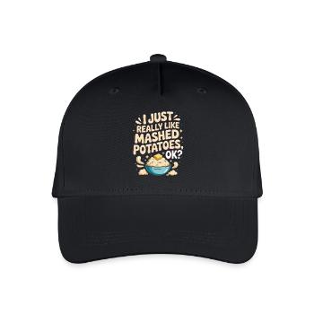 Ich mag Kartoffelpüree einfach wirklich gern ok - Kinder Bio Basecap - Schwarz - Vorne