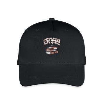 Echoes Through Words Slam Stack - Organic Kids’ Baseball Cap - black - Front