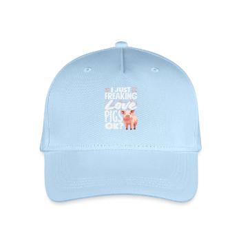 Ich liebe Schweine einfach OK Süßes Tier - Kinder Bio Basecap - Hellblau - Vorne