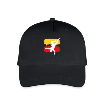 Parkour Freerunning Silhouette Sport - Kinder Bio Basecap - Schwarz - Vorne