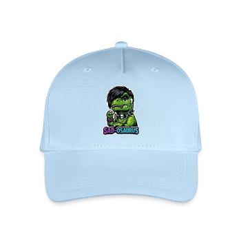 Emo Dinosaur, Sad Dino, Emotional - Organic Kids’ Baseball Cap - light blue - Front