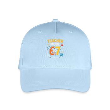 Six Seven 67 Enseignant École de mode Humour Drôle de mème - Casquette de baseball bio Enfant - bleu clair - Devant