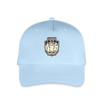 Kitty Boombox Crest - Organic Kids’ Baseball Cap - light blue - Front