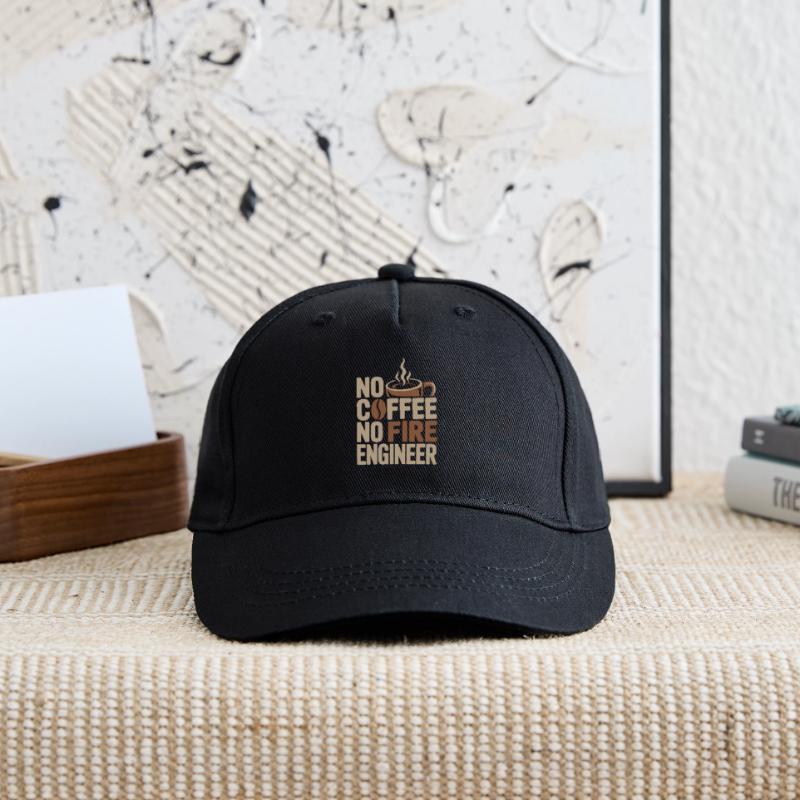 Fire Engineer No Coffee Pump Operator Coffee Lover Kinder Bio Basecap