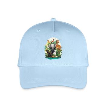 Wildlife Jungle Dream - Organic Kids’ Baseball Cap - light blue - Front