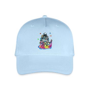 Art de slime arc-en-ciel de l’astronaute psychédélique fondant - Casquette de baseball bio Enfant - bleu clair - Devant