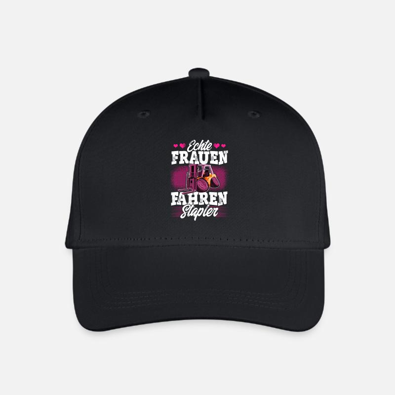 Staplerfahrerin - Kinder Bio Basecap - Schwarz