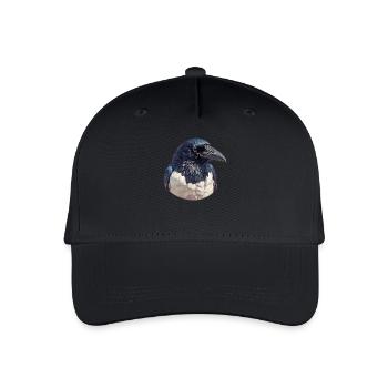 Elstern Elster - Kinder Bio Basecap - Schwarz - Vorne