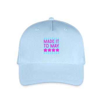 Atteignant May Floral Stripe - Casquette de baseball bio Enfant - bleu clair - Devant