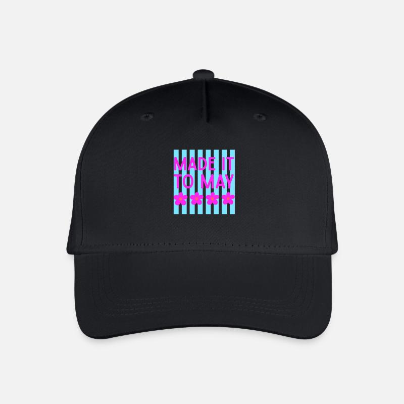 Atteignant May Floral Stripe - Casquette de baseball bio Enfant - noir