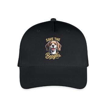 Save the Beagles Illustration - Organic Kids’ Baseball Cap - black - Front