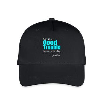 Good Trouble Gradient Zitat-Tee - Kinder Bio Basecap - Schwarz - Vorne