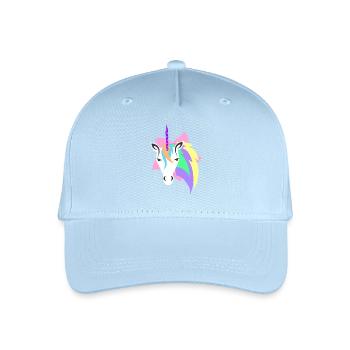 Introverted Unicorn – Leave Me Alone - Organic Kids’ Baseball Cap - light blue - Front