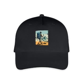Wander - Organic Kids’ Baseball Cap - black - Front