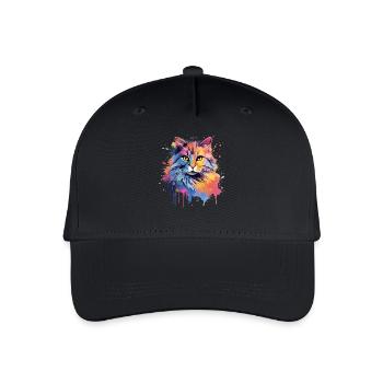 Amerikanischer Bobtail-Katzengesicht - Kinder Bio Basecap - Schwarz - Vorne