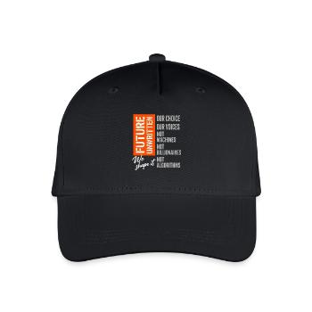 Anti AI Industrial Revolution - Organic Kids’ Baseball Cap - black - Front