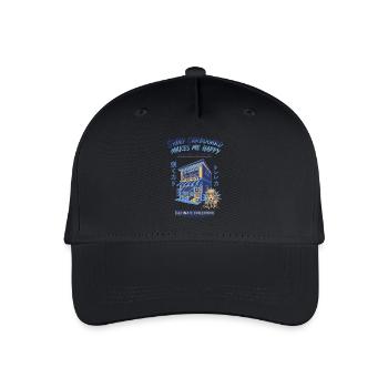 Shiny Cardboard Makes Me Happy Trading Card - Organic Kids’ Baseball Cap - black - Front