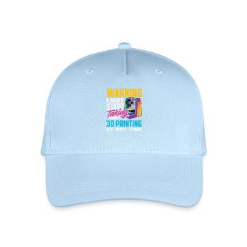 Warning Could Talk About 3D Printing Printer - Organic Kids’ Baseball Cap - light blue - Front