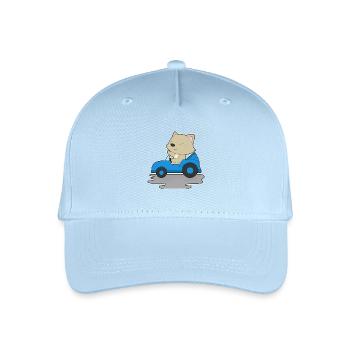 Katze Auto - Kinder Bio Basecap - Hellblau - Vorne
