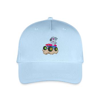 Hund Auto - Kinder Bio Basecap - Hellblau - Vorne