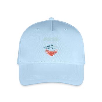 Pas seul. Jamais arrivé. Alien OVNI Présent - Casquette de baseball bio Enfant - bleu clair - Devant