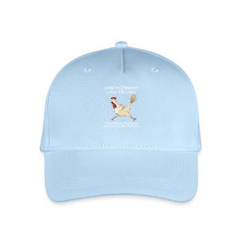 Dein Abendessen Grammatik-Dinge hör auf, Hühner zu erschrecken - Kinder Bio Basecap - Hellblau - Vorne