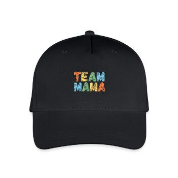 Mutter Team Mama - Kinder Bio Basecap - Schwarz - Vorne
