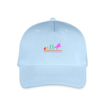 Horse Racing Evolution - Organic Kids’ Baseball Cap - light blue - Front